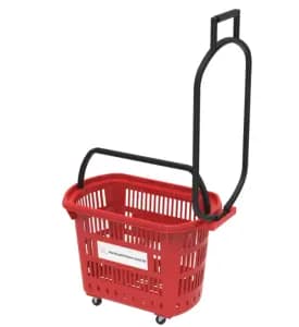 Cestinha plástica com rodas 30 litros Modelo: L759