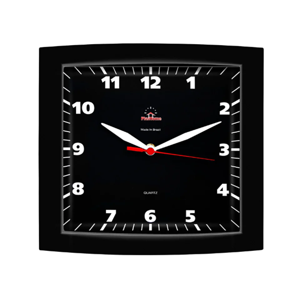 Relógio de parede Alpha Preto Preto