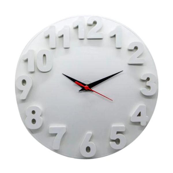 Relógio de parede Delta 3D Branco