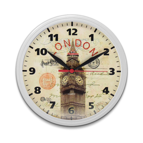 Relógio de parede Ômega London Branco