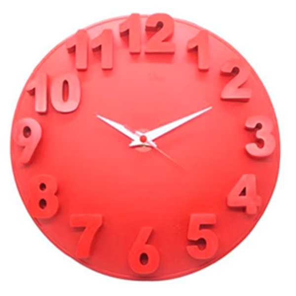 Relógio de parede Delta 3D Vermelho
