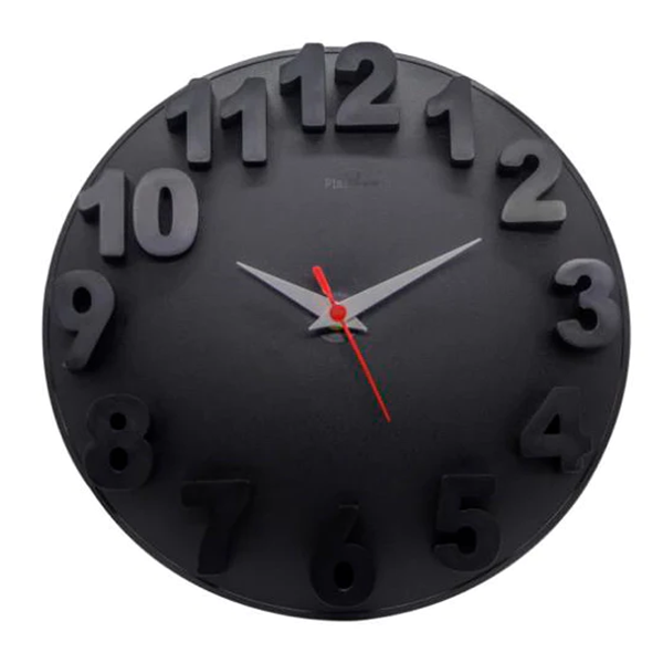 Relógio de parede Delta 3D Preto