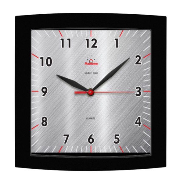 Relógio de parede Alpha Moderno Preto