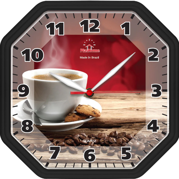 Relógio de parede Gama Café Preto