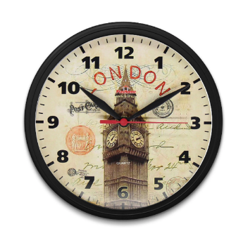 Relógio de parede Ômega Natureza Preto