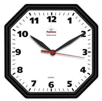 Relógio de parede Gama Clássico Preto
