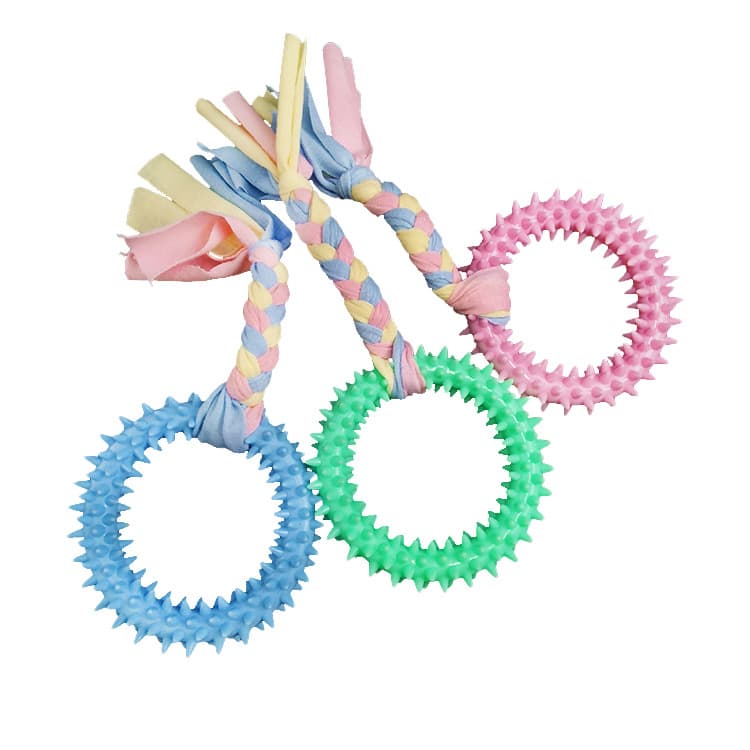 BRINQUEDO BORRACHA CIRCULO DENTADO C/CORDA ZN 0882